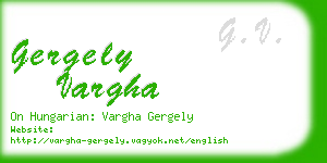 gergely vargha business card